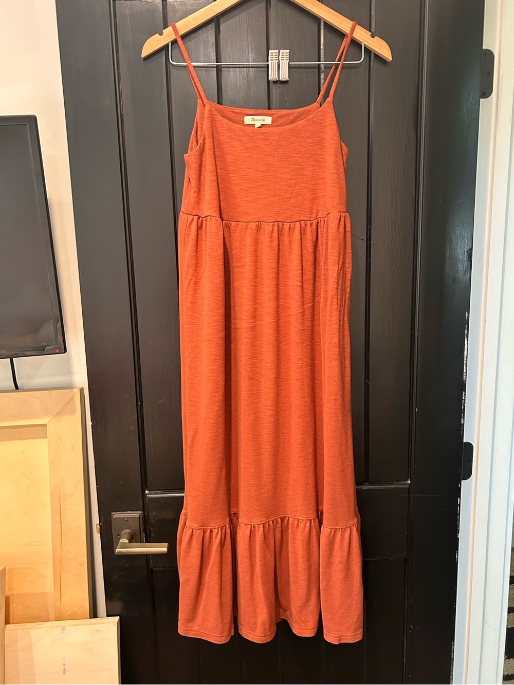 Madewell terracotta midi dress